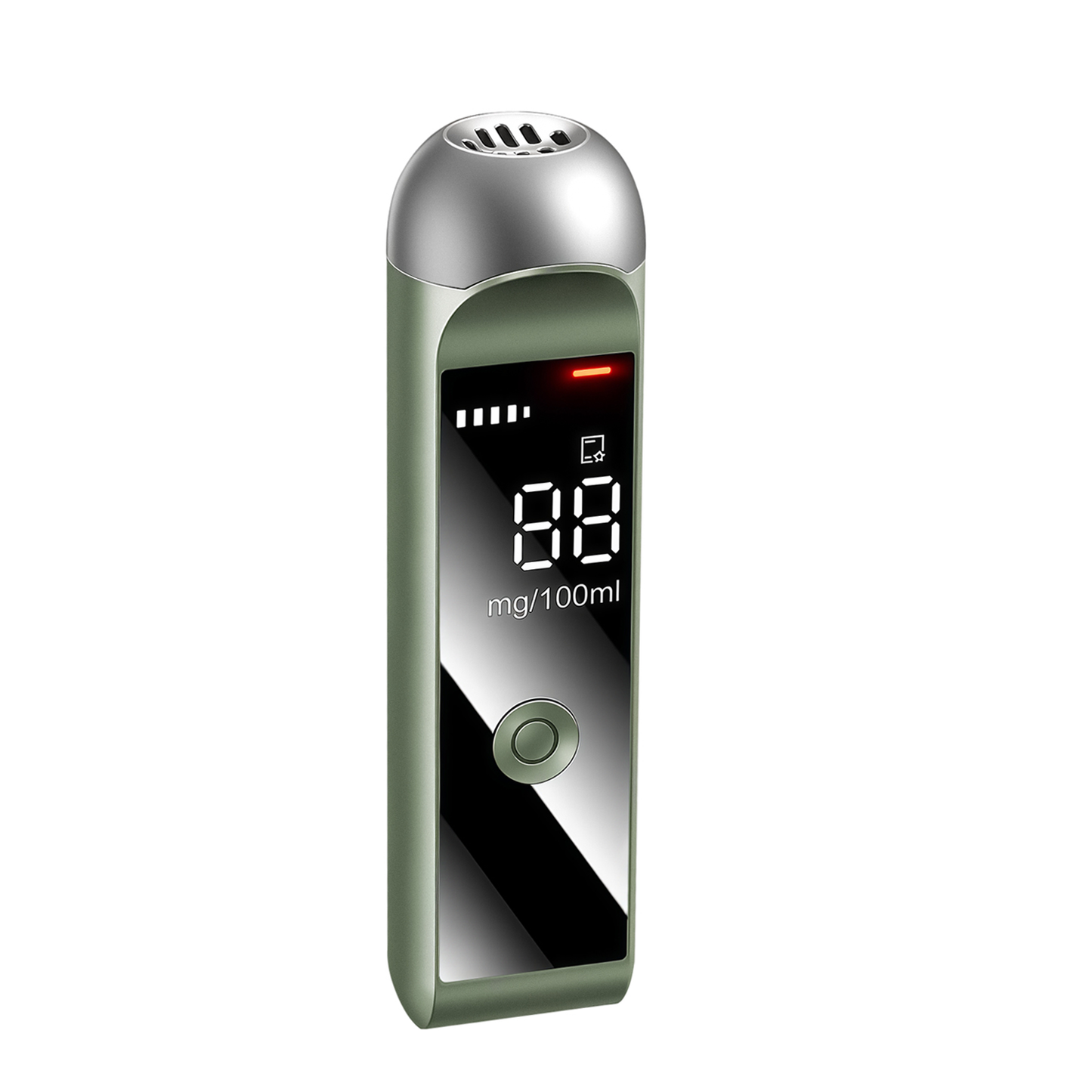 Bovallo LED Screen Breathalyser with a screen displaying numbers on a white background