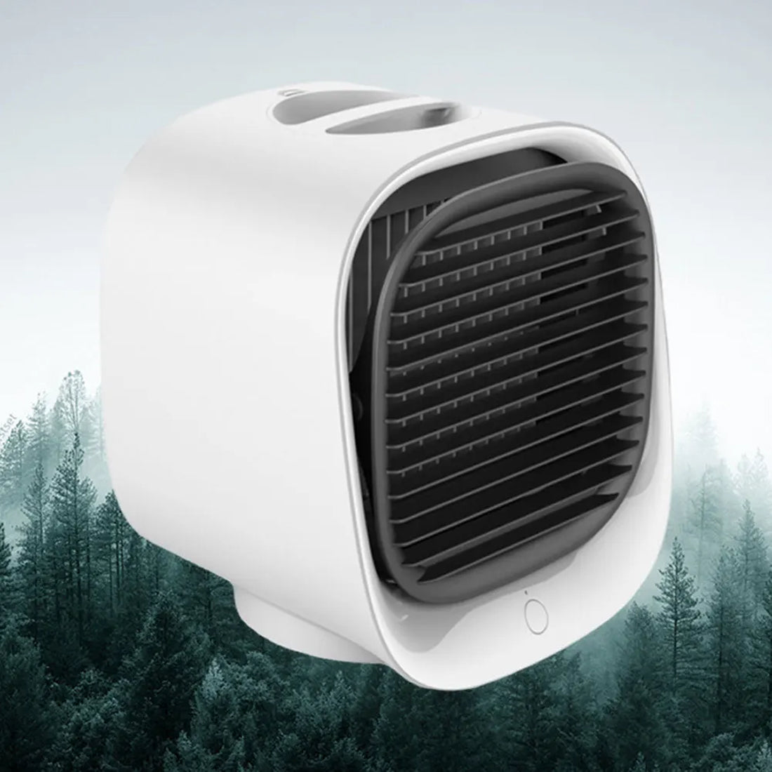 Coolevax Portable Air Conditioner with a forest background