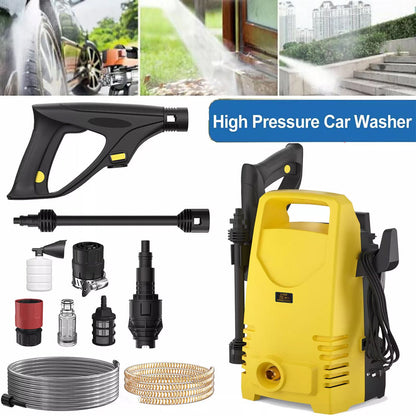 High AqaCleany Pressure Washer car washer with accessories on a white background