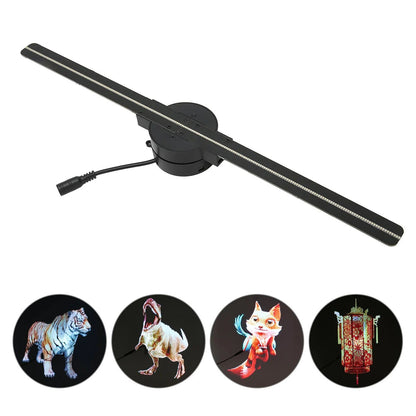Holovoxy 3D Hologram with color-changing capabilities on a white background