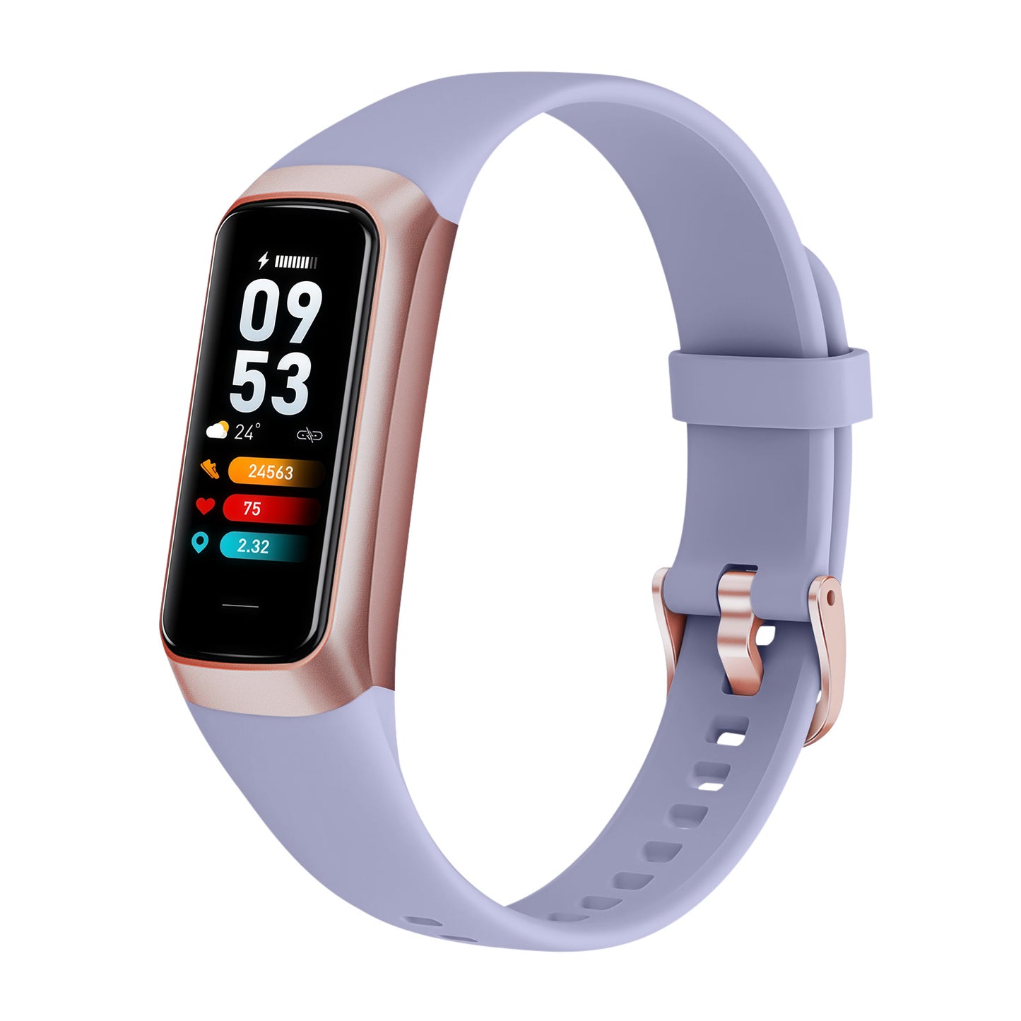 Aeqis Smart Fitness Tracker - Gold-Purple