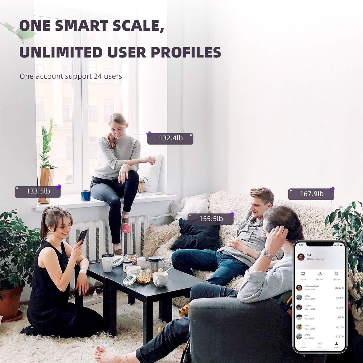 ObeSicale Smart Body Fat Scale app sync