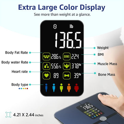 ObeSicale Smart Body Fat Scale backlit LCD display