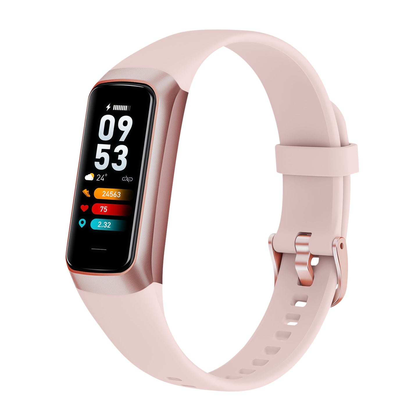 Aeqis Smart Fitness Tracker - Gold-Pink
