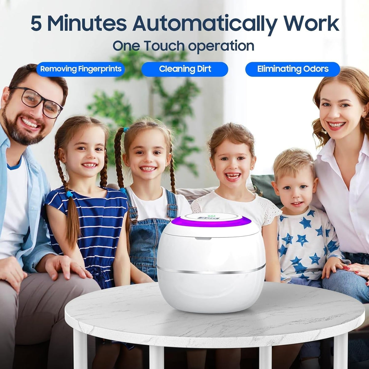 PodWhix Ultrasonic Cleaner in use at home