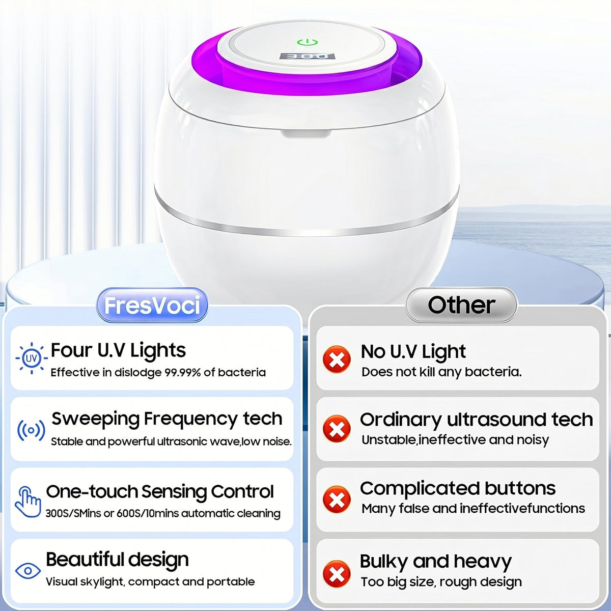 PodWhix Ultrasonic Cleaner lifestyle photo