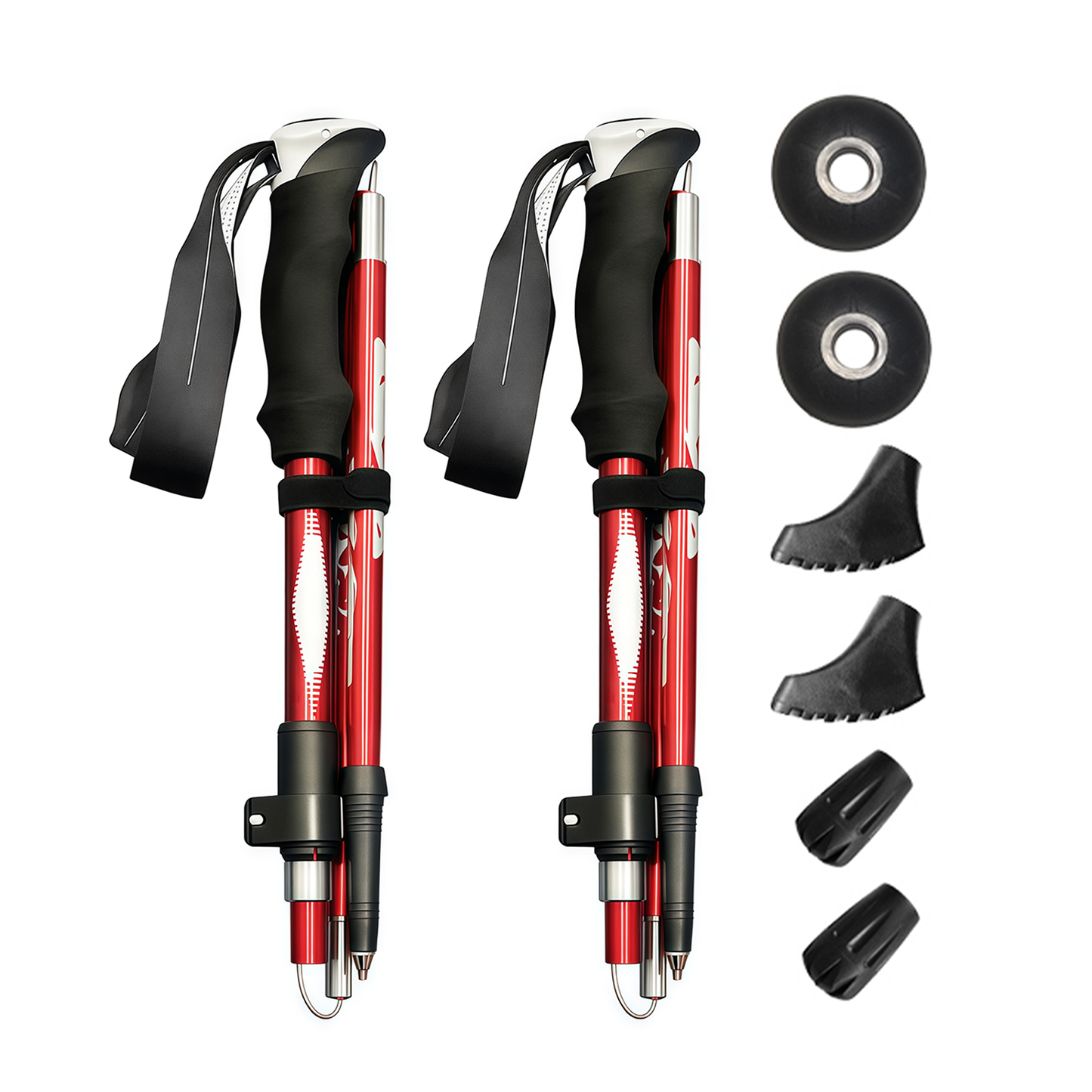 Ironis Hiking Pole - Red 1 Pair