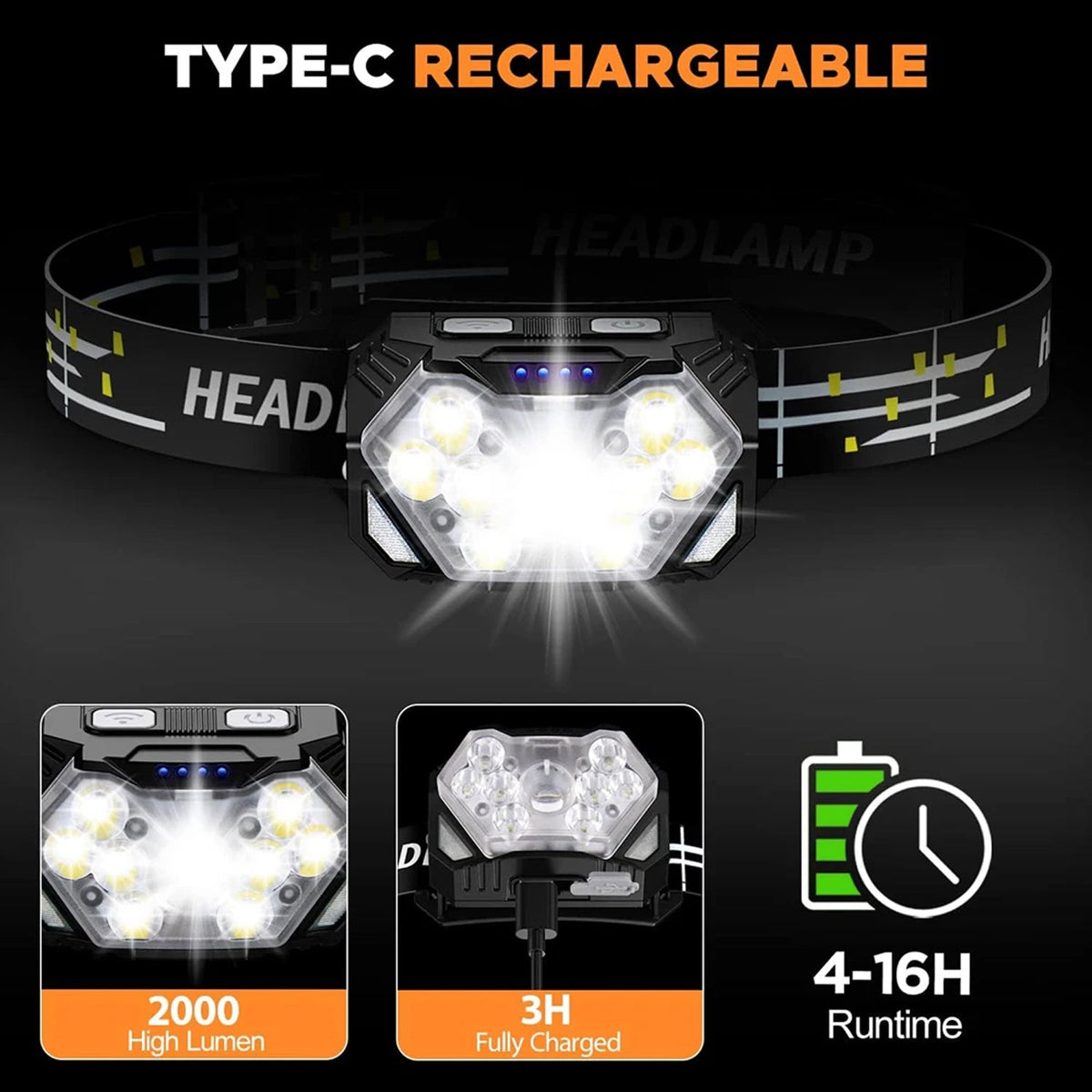 RuniLumax Running Headlamp side view