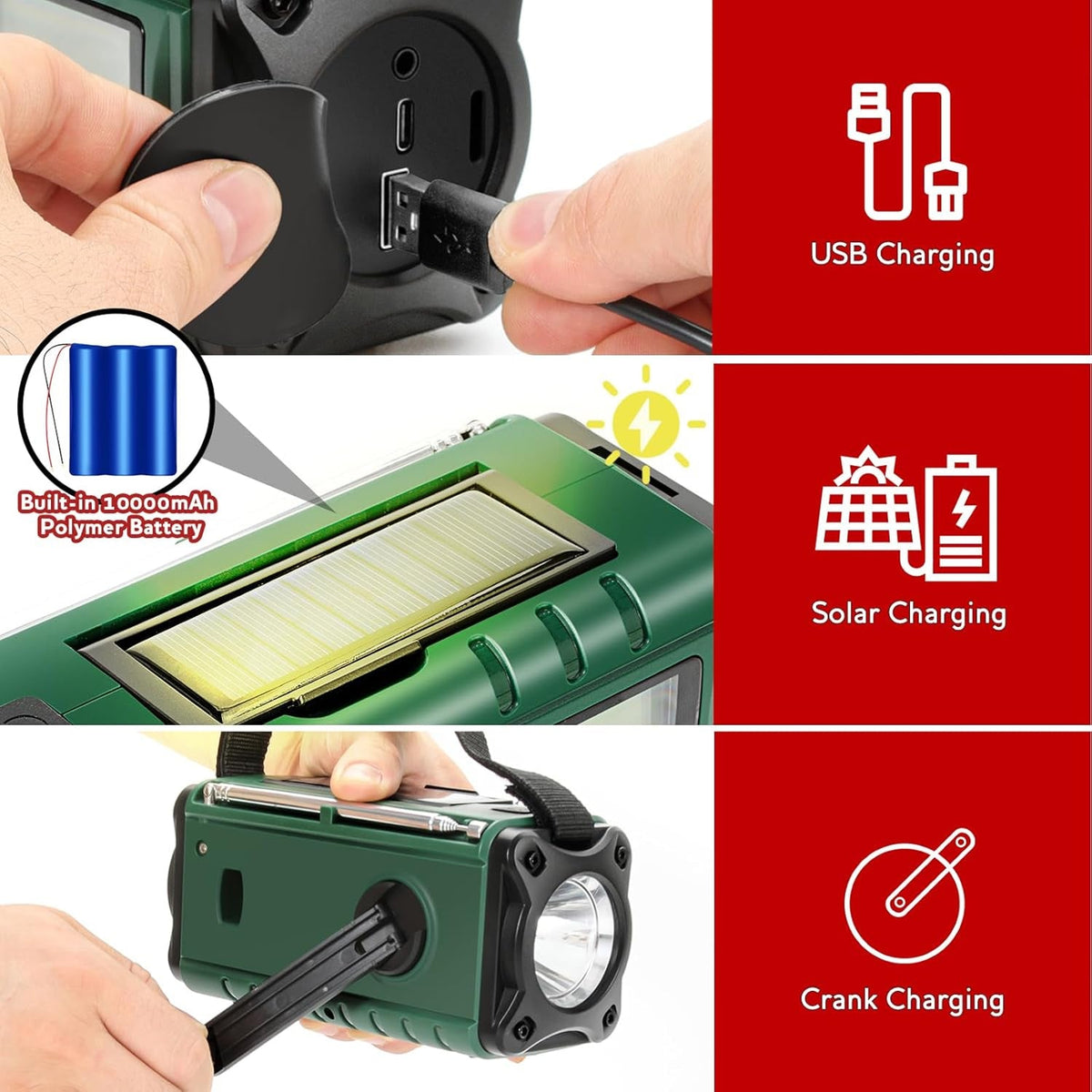 SolTuniex Solar Crank Radio design detail