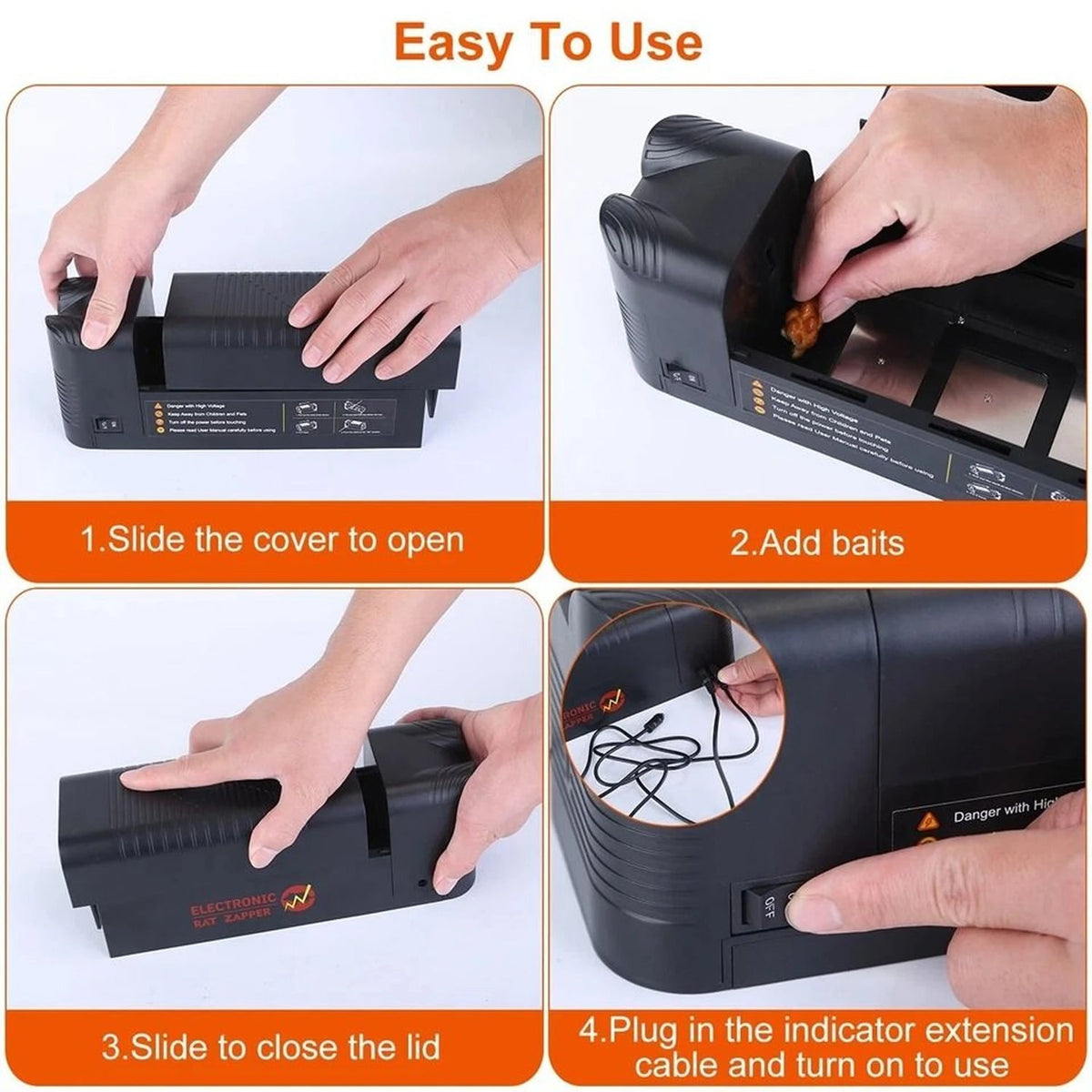 VoltTrapi Electric Rat Trap LED catch indicator