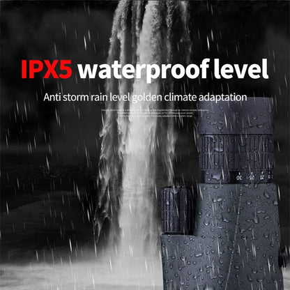 Product with IPX5 waterproof level text and rain simulation