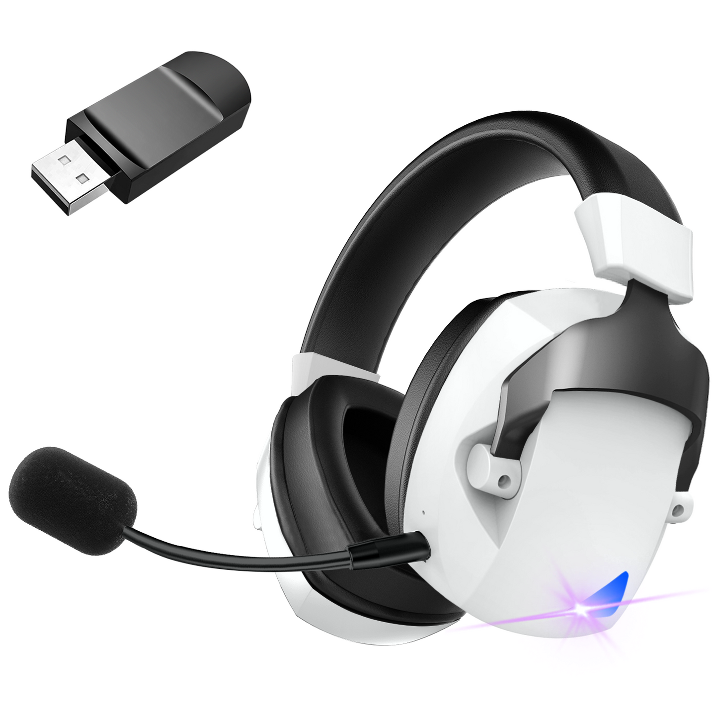 Ironis Wireless Gaming Headset with USB adapter on a white background